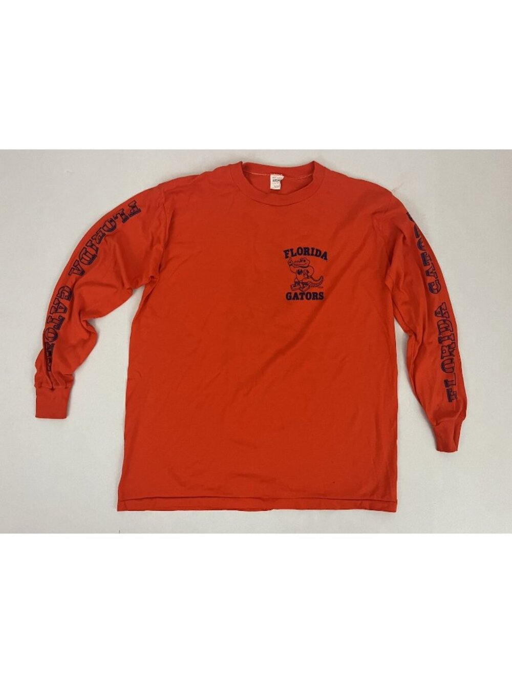 Vintage 80s University of Florida Gators Long Sleeve Orange T-Shirt L 42-44